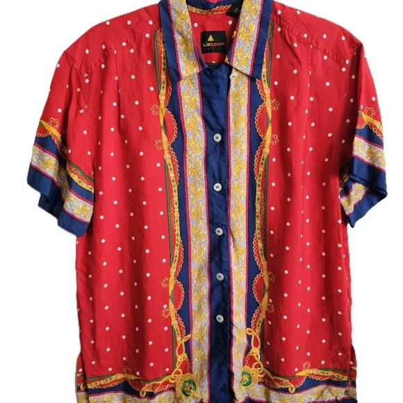 Vintage Liz Sport Print Red Short Set - Picture 3 of 11